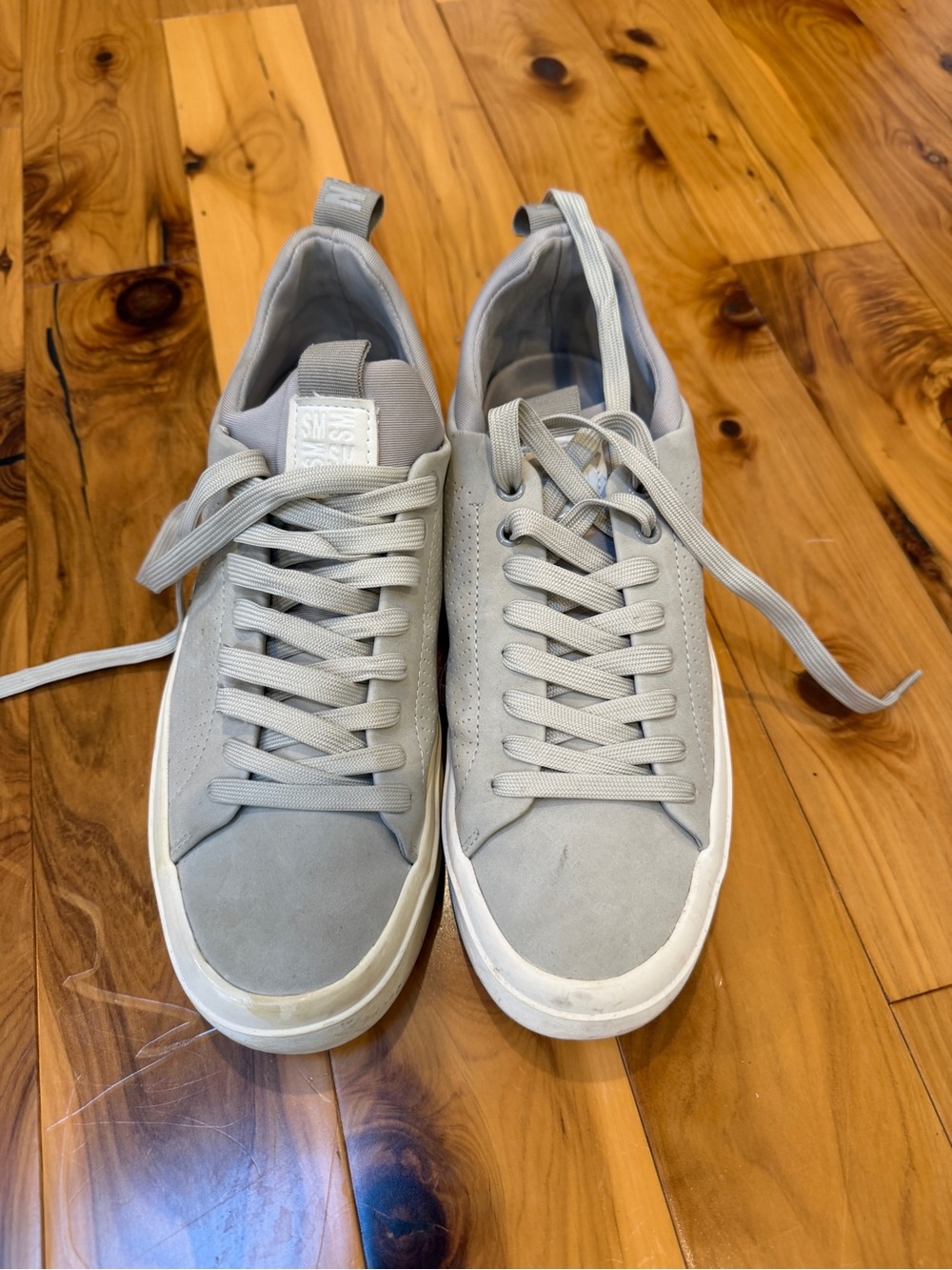 Steve Madden Men's Low-Top Lace-Up Sneakers in Light Gray